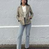 Harris Wharf London Peacoat Light Pressed Wool | Dove