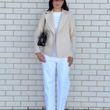 Harris Wharf London Peacoat Light Pressed Wool | Cream