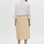Oren stripe midi skirt