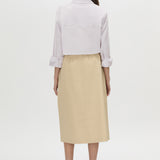 Oren stripe midi skirt