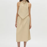 Oren stripe midi skirt