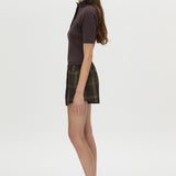 Aubrey elbow sleeve rib top
