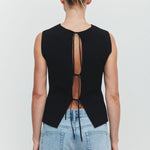Evelyn Milano Knit Top Black