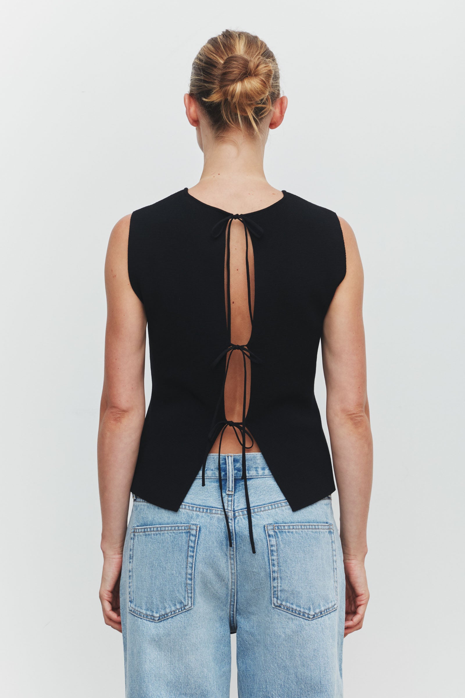 Evelyn Milano Knit Top Black