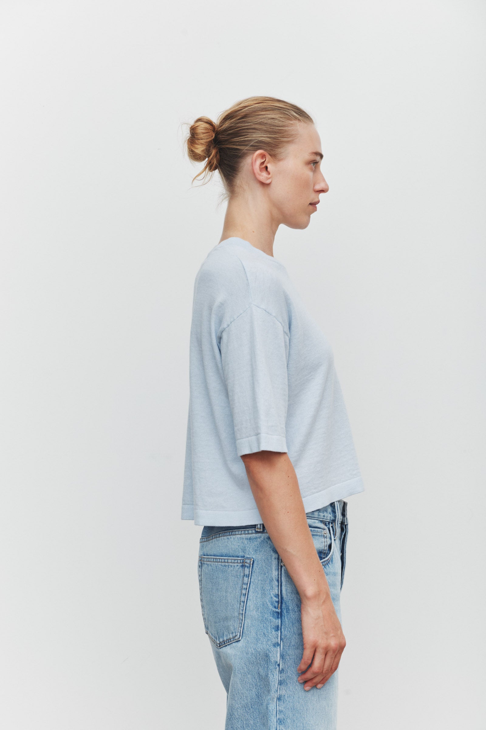Kensy Cotton Cashmere Tee Powder Blue