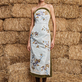 ODESSA EMBROIDERED MIDI DRESS