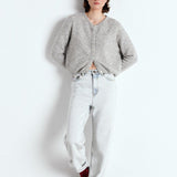 American Vintage Women's Vitow Cardigan | Light Grey Melange