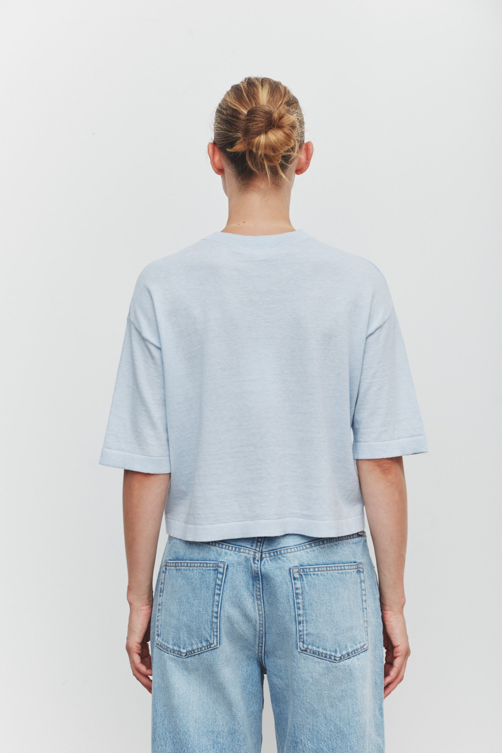 Kensy Cotton Cashmere Tee Powder Blue