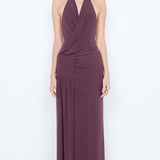 MARABOU HALTER MAXI DRESS