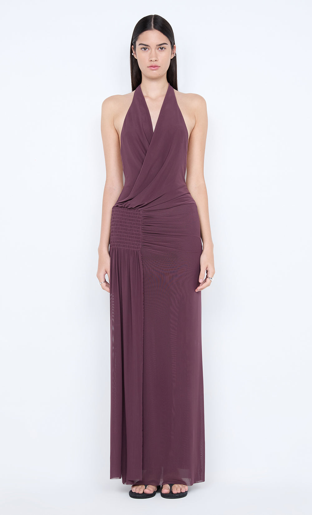 MARABOU HALTER MAXI DRESS