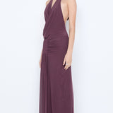 MARABOU HALTER MAXI DRESS
