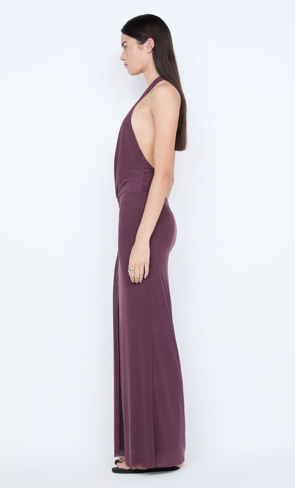 MARABOU HALTER MAXI DRESS