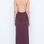 MARABOU HALTER MAXI DRESS
