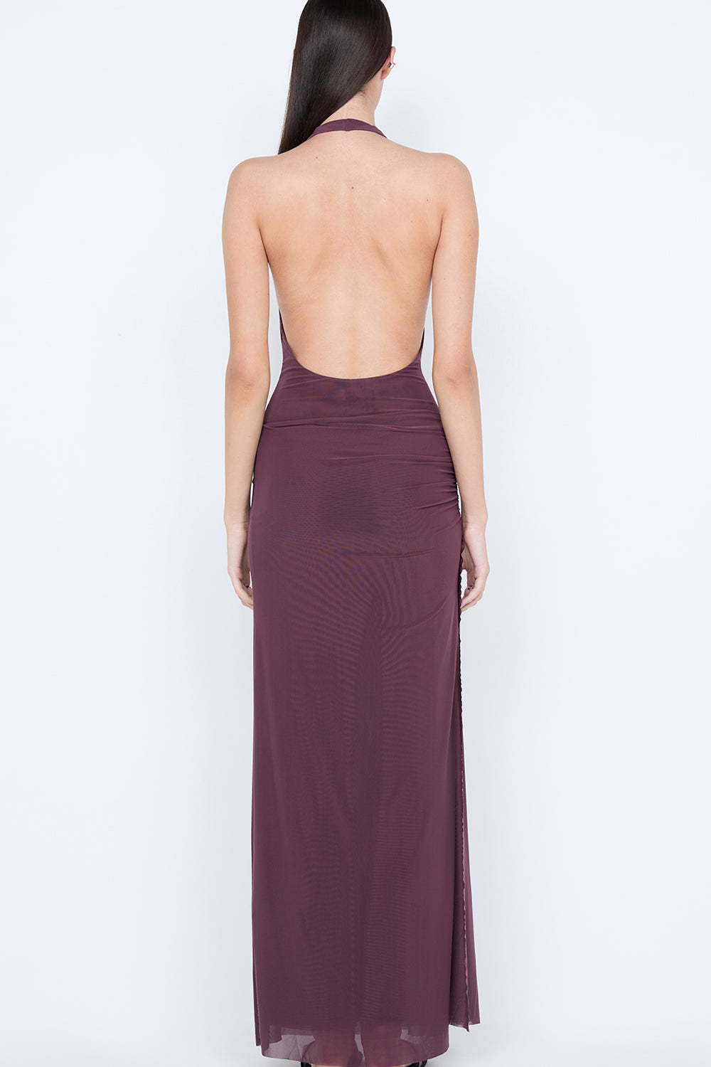 MARABOU HALTER MAXI DRESS