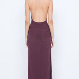 MARABOU HALTER MAXI DRESS