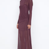 MARABOU L/S MAXI DRESS