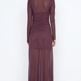 MARABOU L/S MAXI DRESS