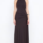 COURT HALTER MAXI DRESS