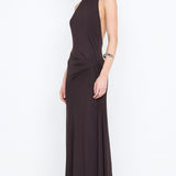 COURT HALTER MAXI DRESS