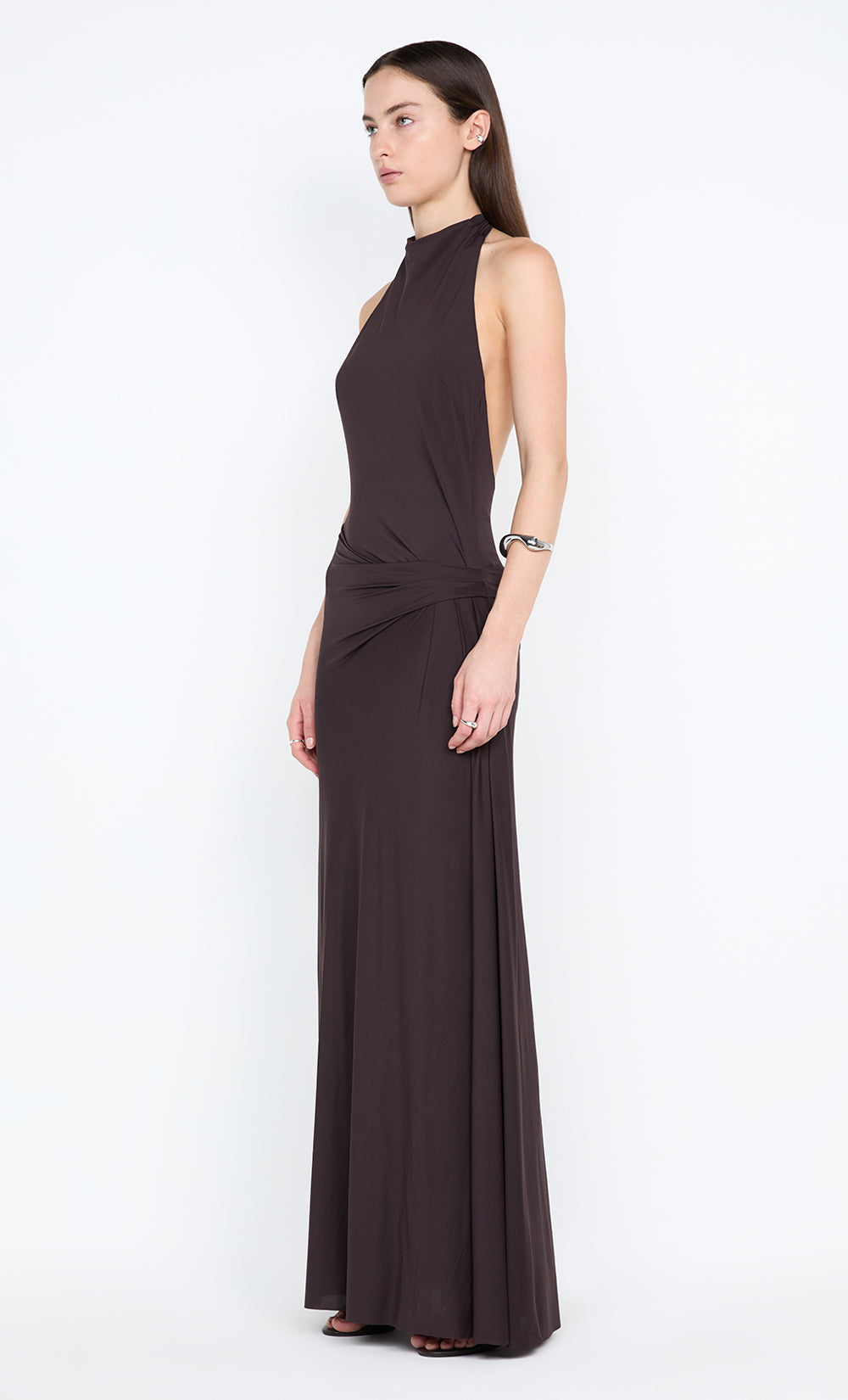 COURT HALTER MAXI DRESS