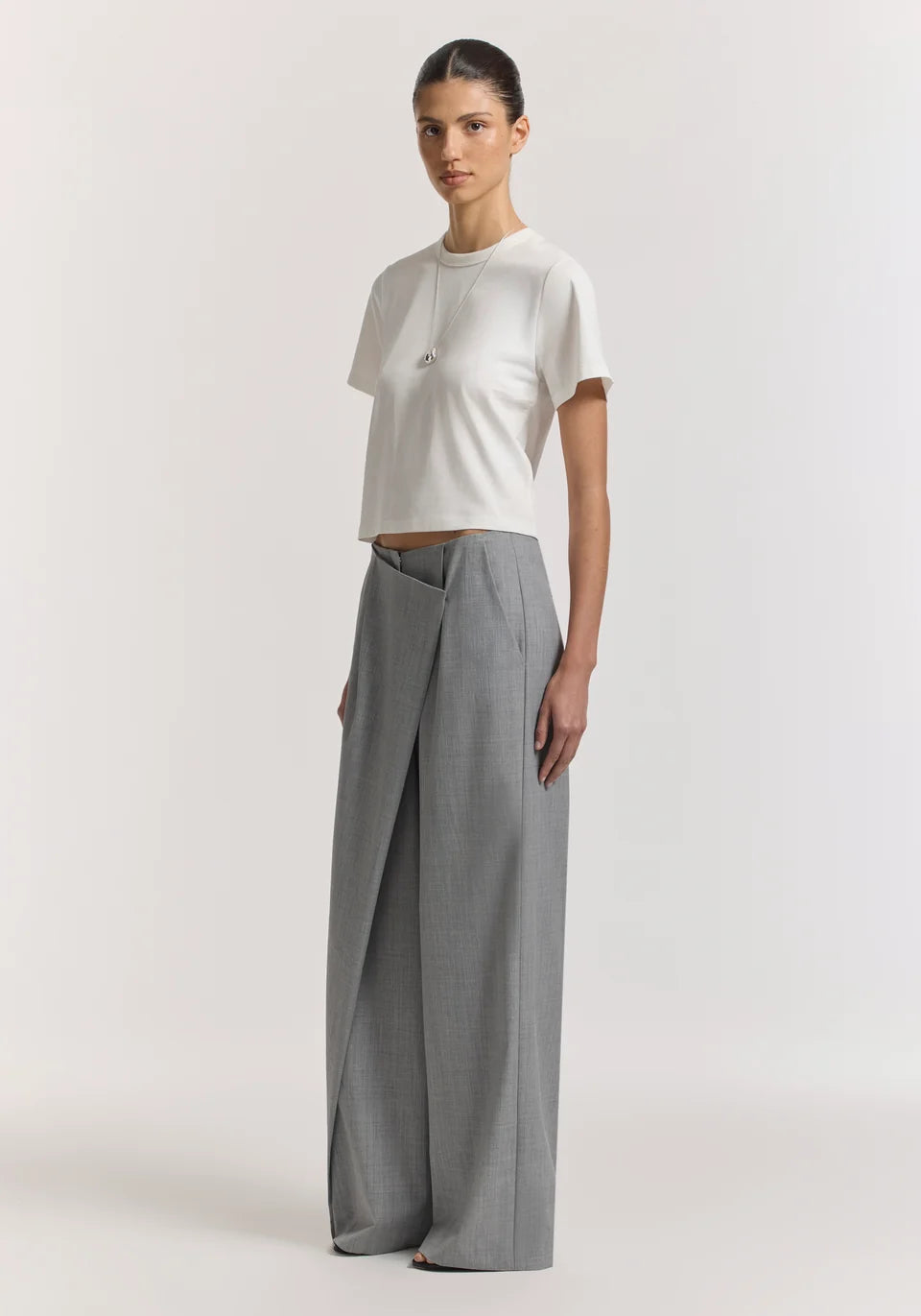 Viktoria & Woods Storrie Trouser | Light Grey Marle