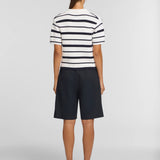 Viktoria & Woods Accordion Shirt | Navy/Ivory Stripe