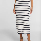 Viktoria & Woods Malakai Skirt | Navy/Ivory Stripe