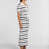 Viktoria & Woods Malakai Skirt | Navy/Ivory Stripe