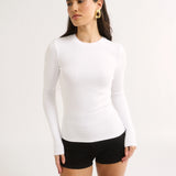 Primi Carina Classic Long Sleeve | Optic White