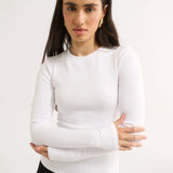 Primi Carina Classic Long Sleeve | Optic White
