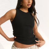 Primi Carina Crew Tank | Black
