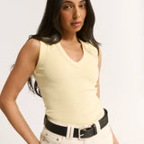 Primi Stella V Neck Tank | Buttercream