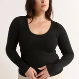 Primi Nina Scoop Long Sleeve | Black