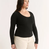 Primi Nina Scoop Long Sleeve | Black