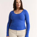 Primi Nina Scoop Long Sleeve | Cobalt