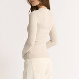 Primi Carina Henley Long Sleeve | Oatmeal