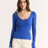 Primi Nina Scoop Long Sleeve | Cobalt