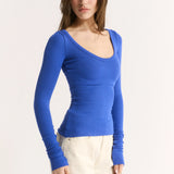 Primi Nina Scoop Long Sleeve | Cobalt