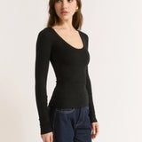Primi Nina Scoop Long Sleeve | Black