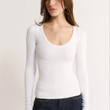 Primi Nina Scoop Long Sleeve | Optic White