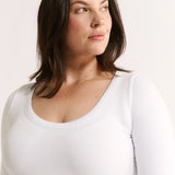 Primi Nina Scoop Long Sleeve | Optic White