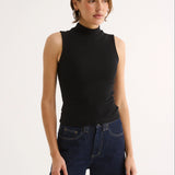Primi Tara Mock Neck Tank | Black