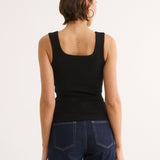 Primi Harmony Square Neck Tank | Black