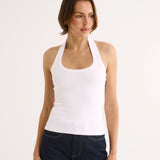 Primi Harmony Halter Tank | Optic White