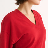 Primi Charlotte V Neck Jumper | Radiant Red