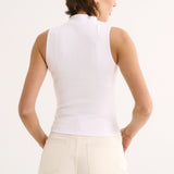 Primi Tara Mock Neck Tank | Optic White