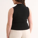 Primi Tara Mock Neck Tank | Black