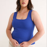 Primi Harmony Square Neck Tank | Cobalt