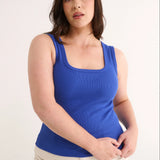 Primi Harmony Square Neck Tank | Cobalt