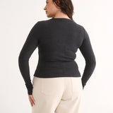 Primi Caterina Snap Button Top | Charcoal Marle (PRE-ORDER)